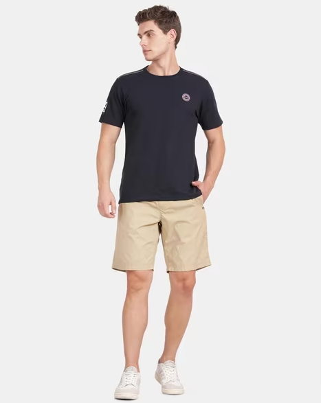 Men Shorts Cotton Camel