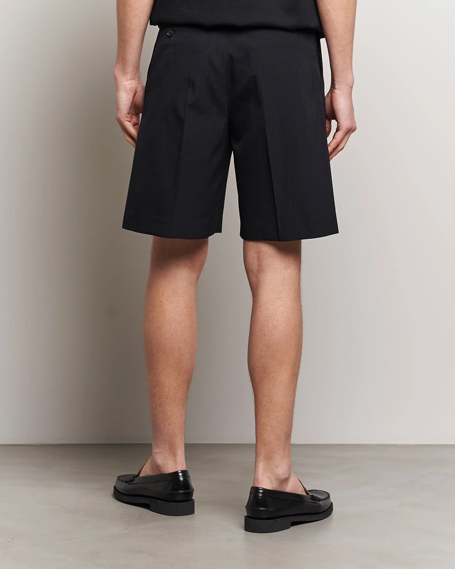 Men Shorts Woolen Black