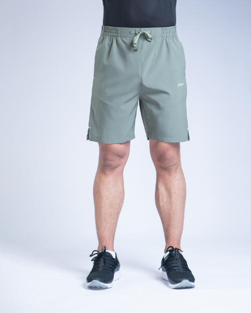 Men Shorts Woolen Green