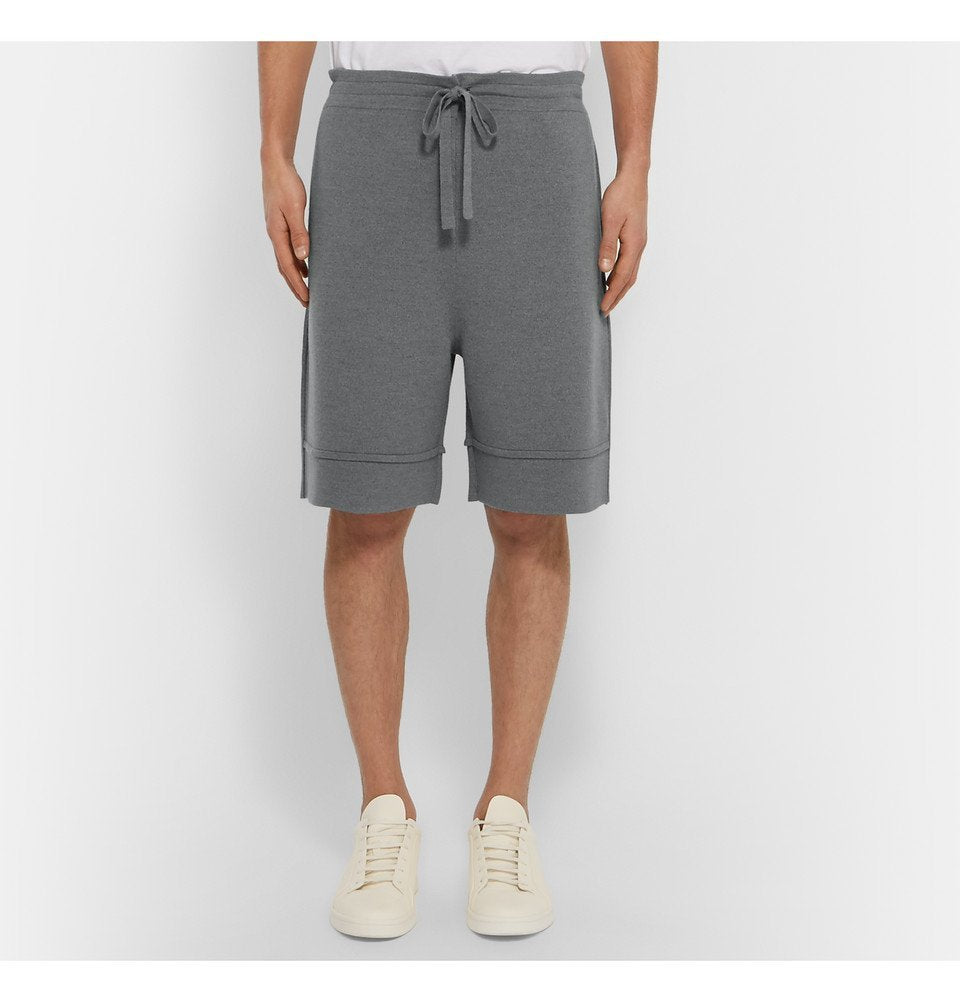 Men Shorts Woolen Grey