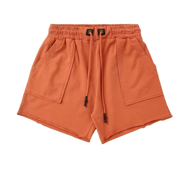 Men Shorts Woolen Rust